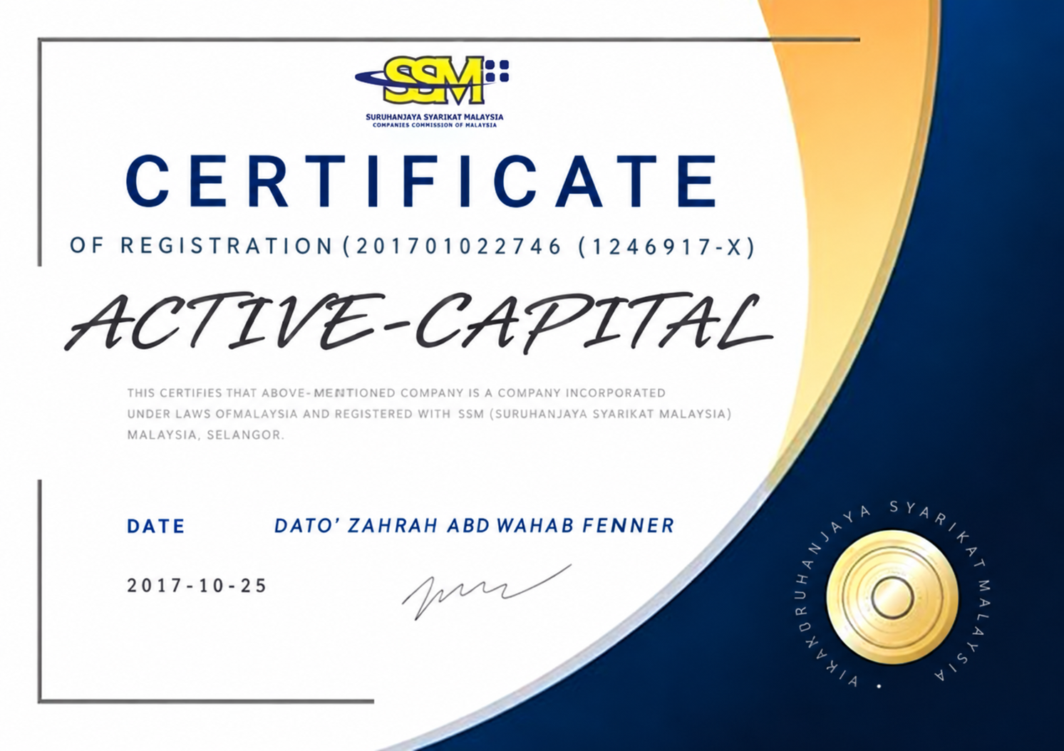 ACTIVE-CAPITAL certificate